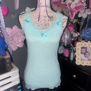Abercrombie & Fitch Aqua Lace Camisole